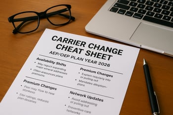 The Carrier Change Cheat Sheet for AEP/OEP Plan Year 2026